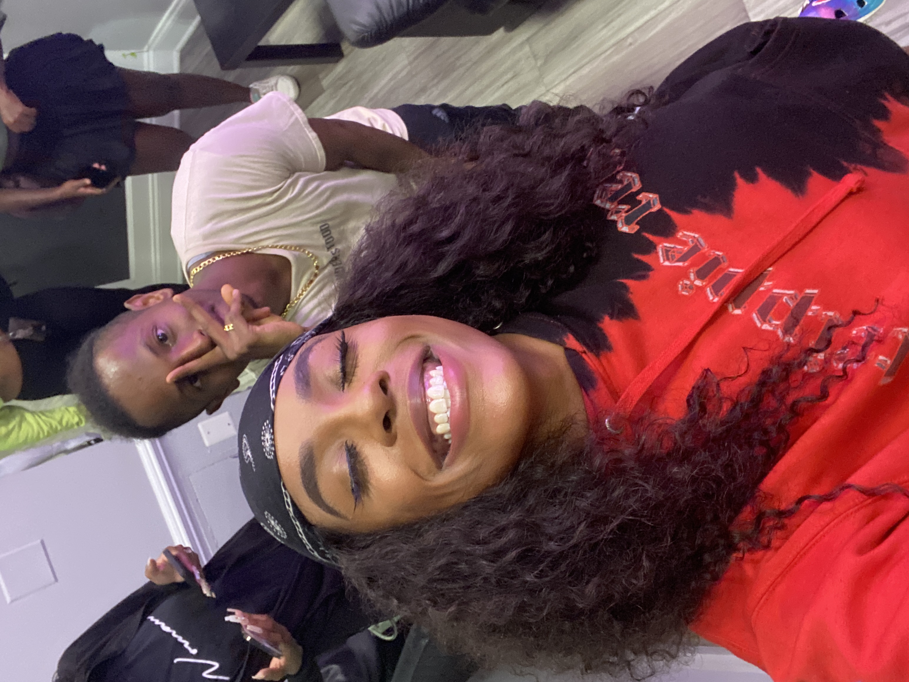 Meni after dance class with dance friend Briauna Vinniane, September 2022.