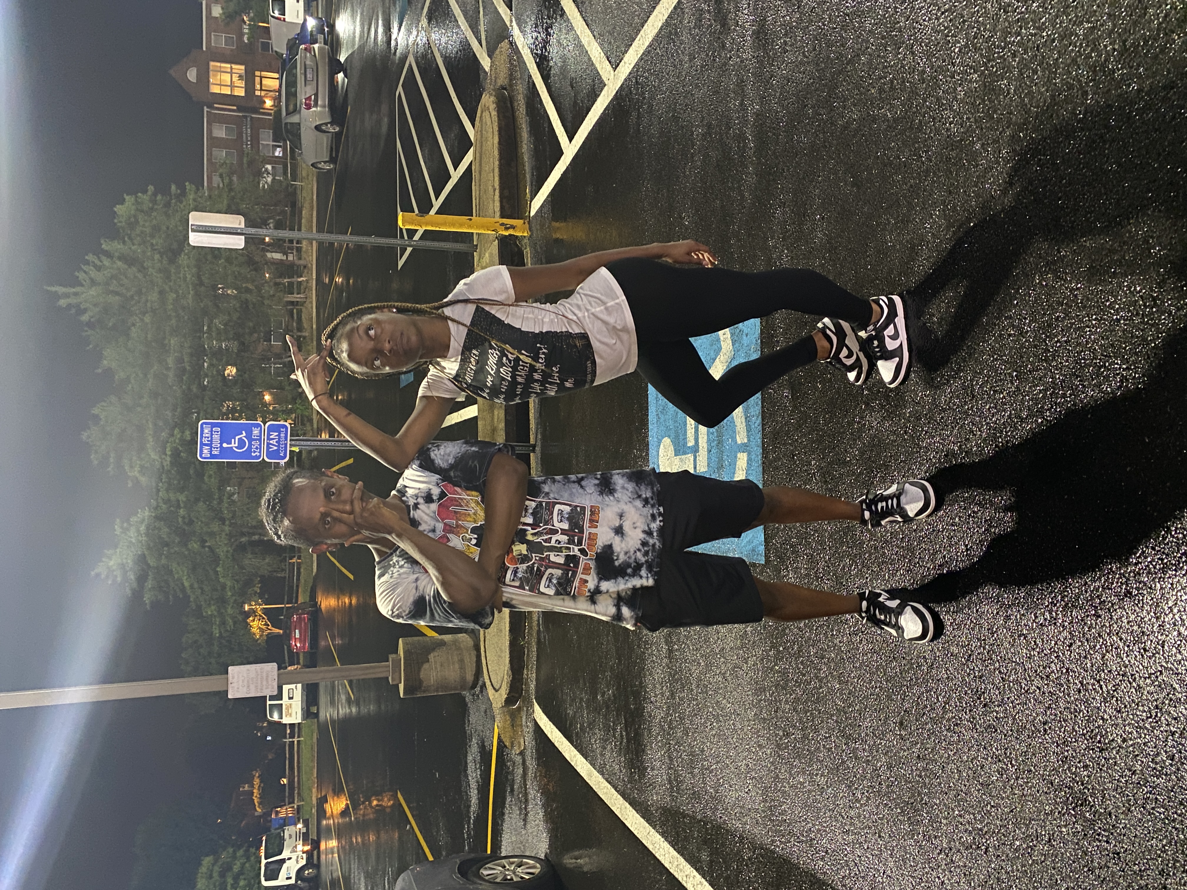 Meni after dance class with dance friend Zakeeya B, June 2022.