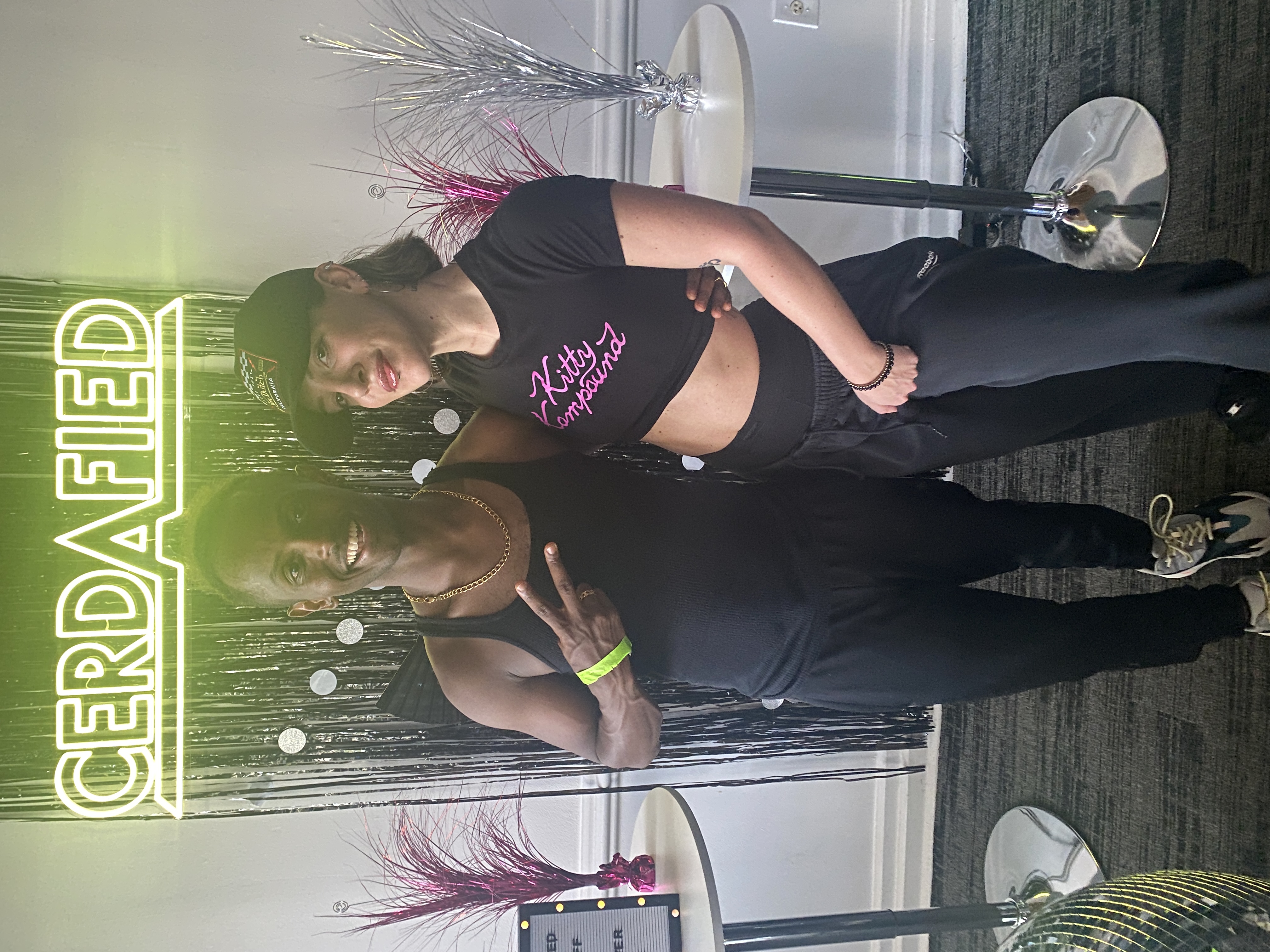 Meni with choreographer Nicole Kirkland at Cerdafied Takeover Dance Convention, September 2022.