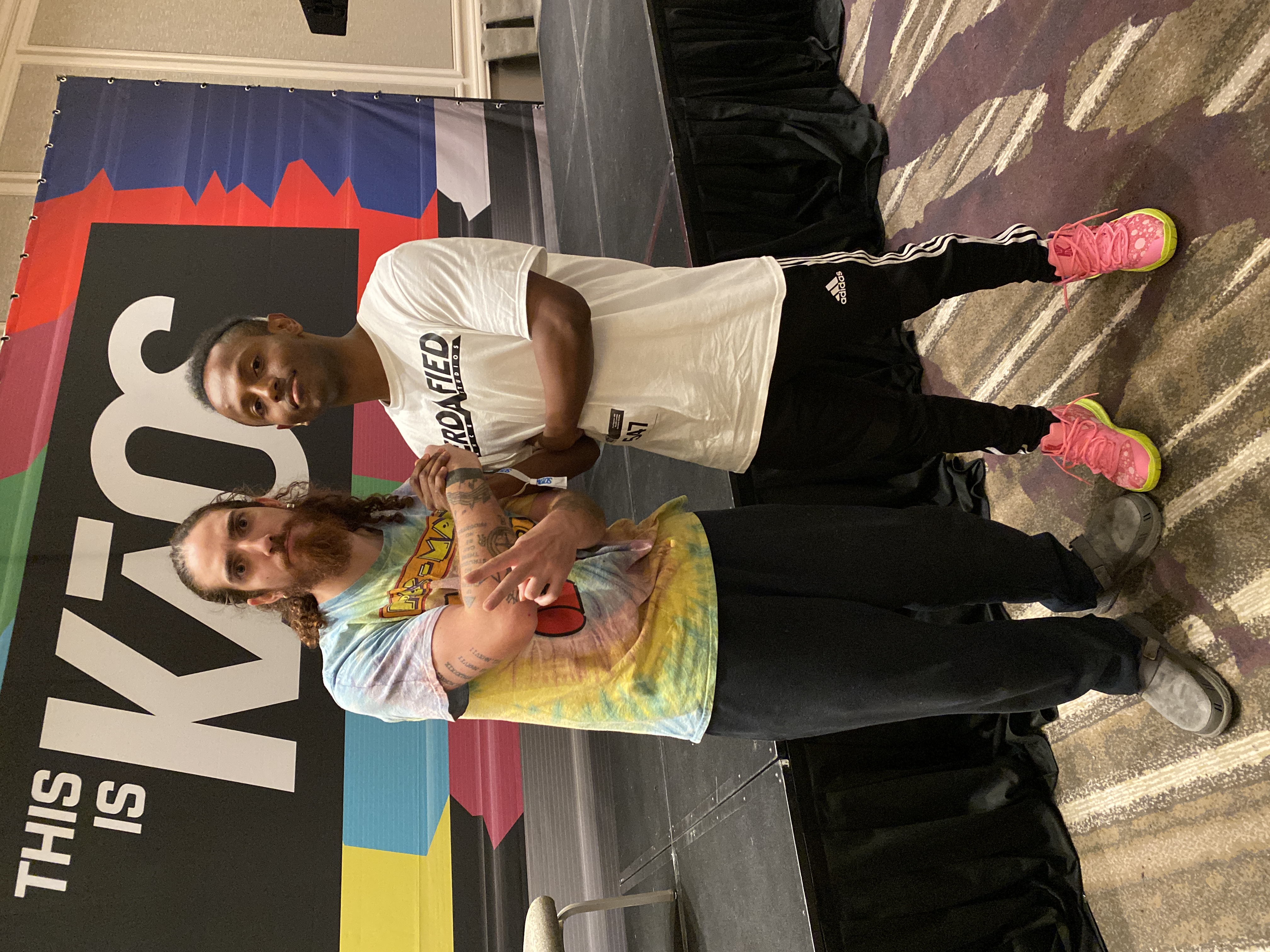Meni with choreographer Felix FeFe Burgos at KAOS Dance Convention, 2022.