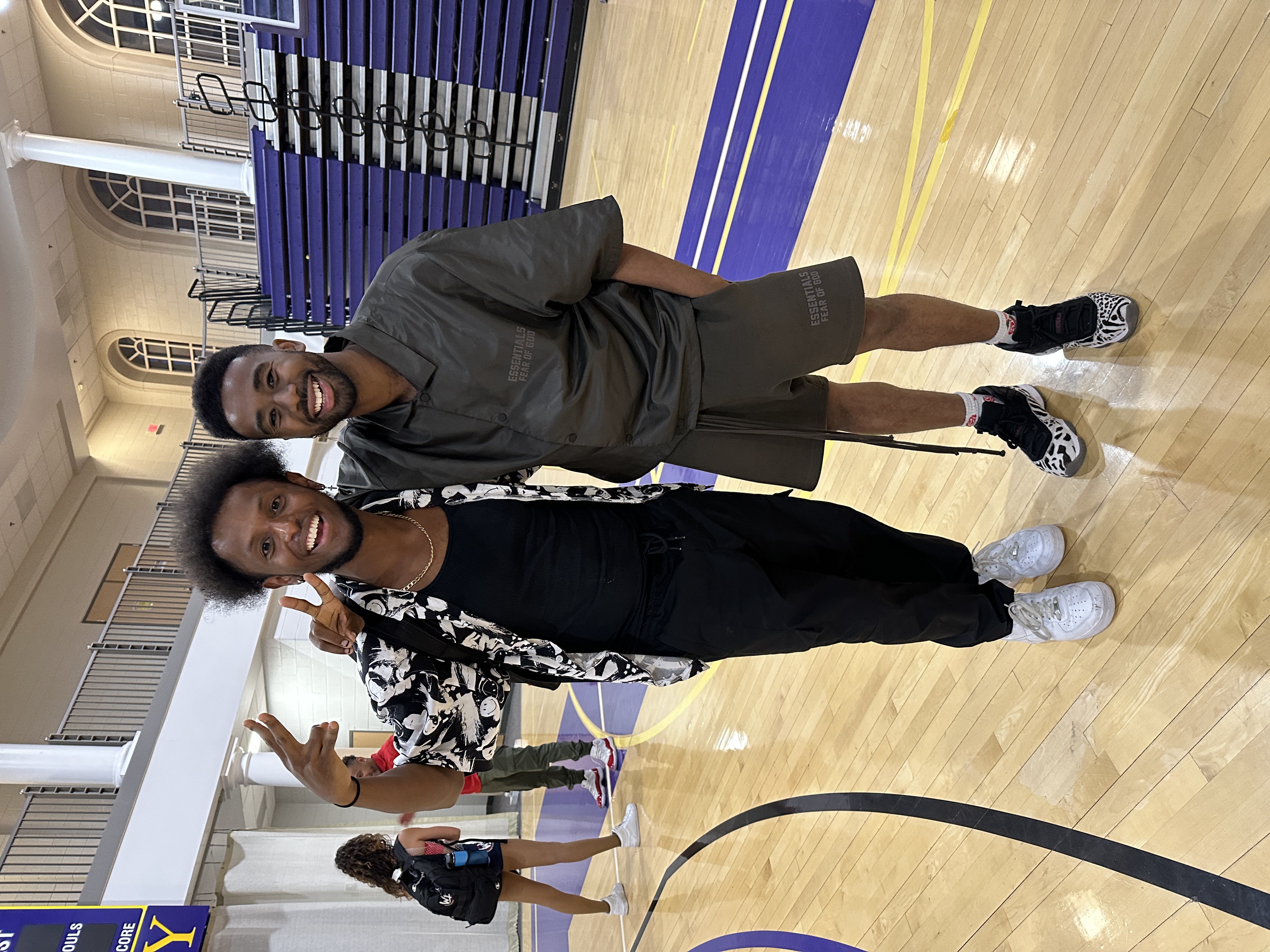 Meni with choreographer Keenan Cooks at a dance convention, 2023.